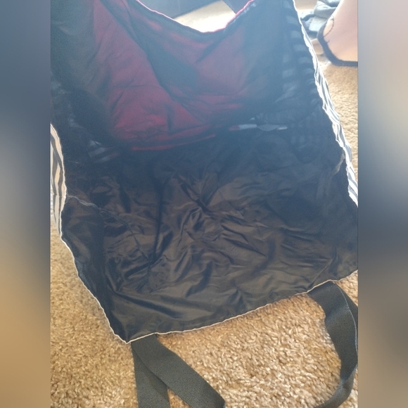 Victoria's Secret Sport Pink and Black Striped Tote Bag - Picture 10 of 11